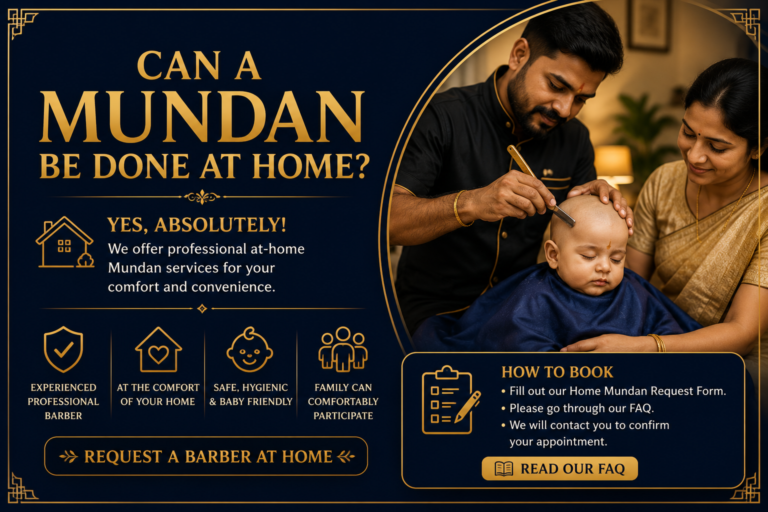 Can a Mundan be done at home?